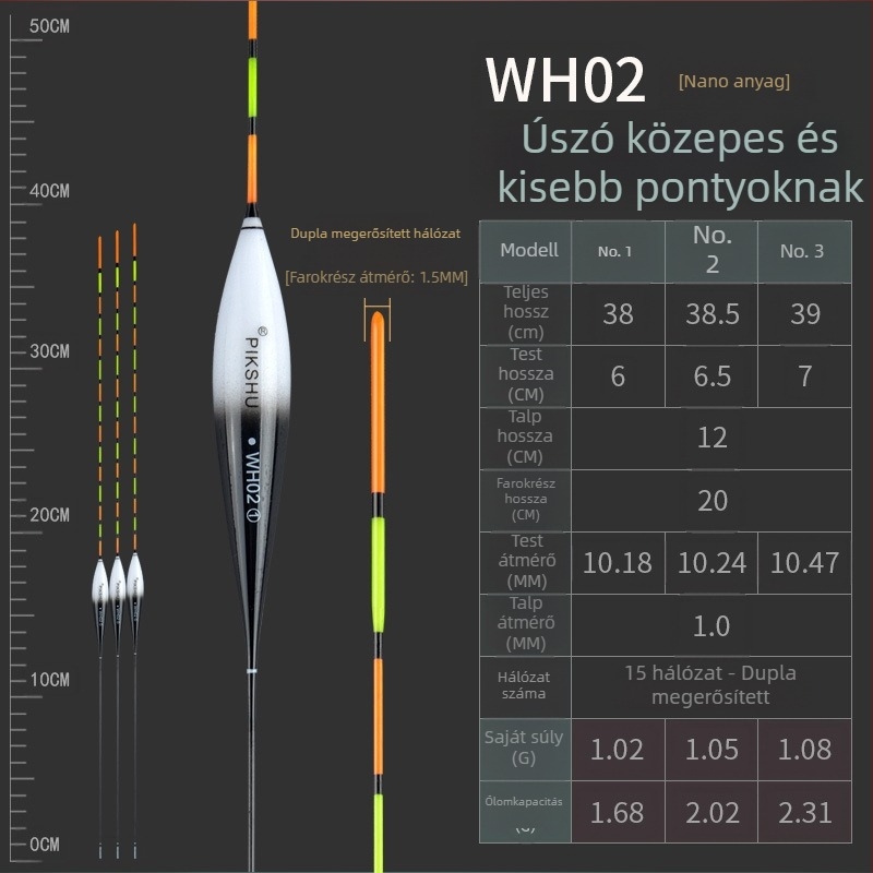 Ink Pool nano úszó — nagy érzékenység, könnyű csúcs, feltűnő úszó, ellenálló a sodrásnak