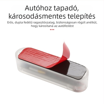 Hátsó figyelmeztető LED világítás autók és motorkerékpárok számára, napelemes LED, piros-kék villogó, vezeték nélküli telepítés (3W, 5V, 2A, A1 modell, ABS ház)