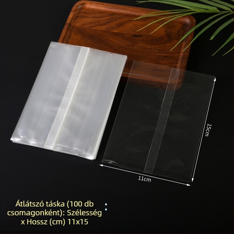 Átlátszó középső zárású csomagoló tasakok élelmiszer-minőségű snackekhez - hőzárás, kompozit anyag, több készlet áll rendelkezésre