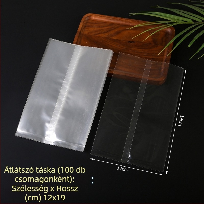 Átlátszó középső zárású csomagoló tasakok élelmiszer-minőségű snackekhez - hőzárás, kompozit anyag, több készlet áll rendelkezésre