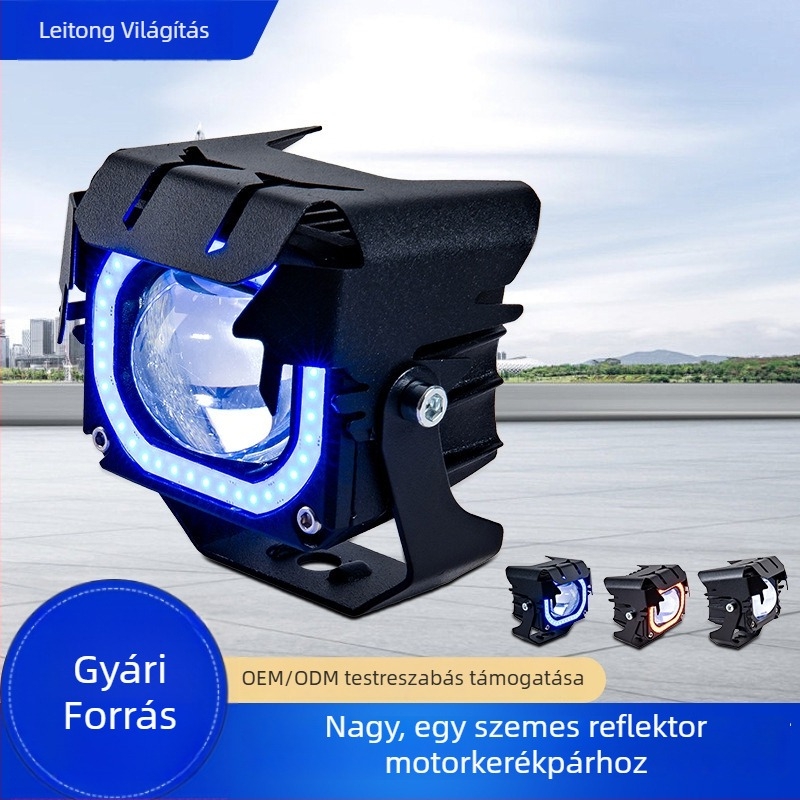 Thunder Pupil LED reflektor lézerkanonnal, magas és alacsony fényszórók autókhoz 12V-80V