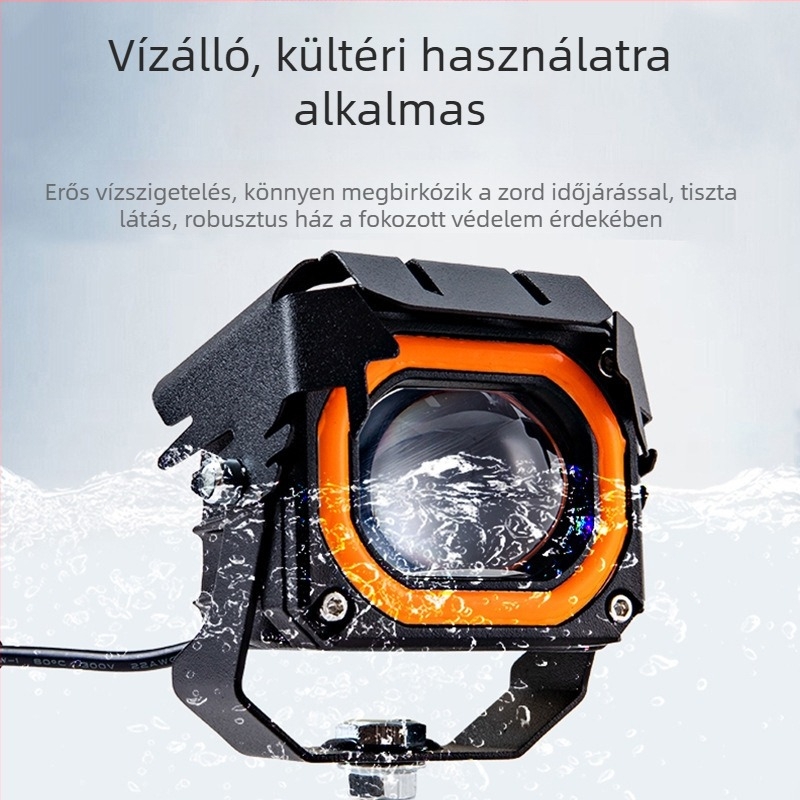 Thunder Pupil LED reflektor lézerkanonnal, magas és alacsony fényszórók autókhoz 12V-80V