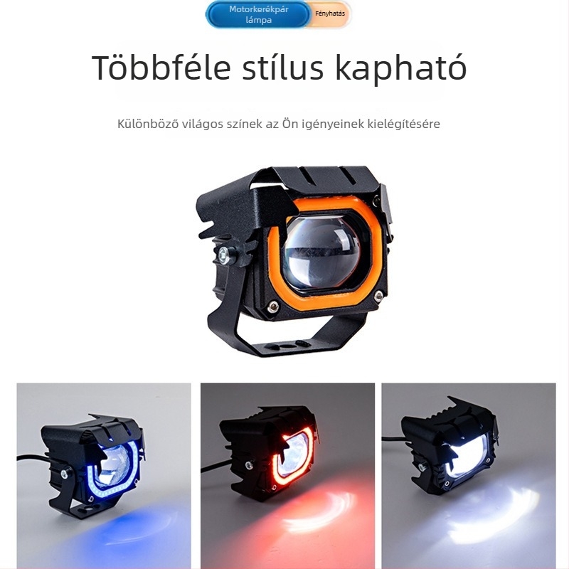 Thunder Pupil LED reflektor lézerkanonnal, magas és alacsony fényszórók autókhoz 12V-80V