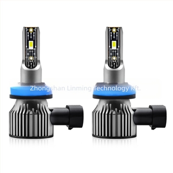 Plug-in LED autófényszóró H1/H4/H7-hez, integrált magas és alacsony fény, repülőgép-alumínium test, bemenet 10-32V