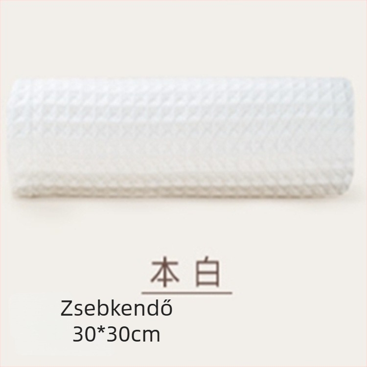 Baba arc törölköző pamut géz anyagból, négyzetes alakú, varrt jacquard felülettel, 25 g tömeg, logó nyomtatás