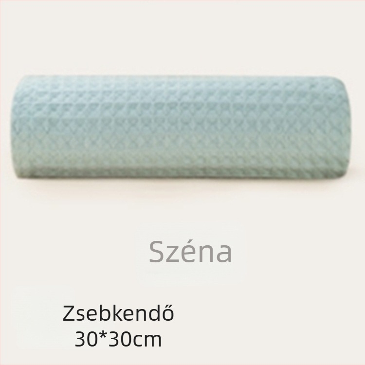 Baba arc törölköző pamut géz anyagból, négyzetes alakú, varrt jacquard felülettel, 25 g tömeg, logó nyomtatás