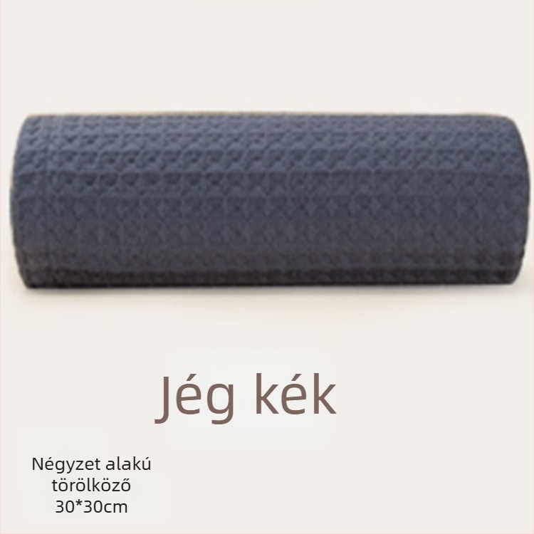 Baba arc törölköző pamut géz anyagból, négyzetes alakú, varrt jacquard felülettel, 25 g tömeg, logó nyomtatás