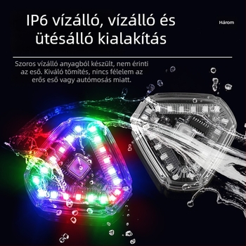 MS-045 strob fény hátsó lámpa elektromos járművekhez és teherautókhoz, 3W, 5V, 0.2A, PC műanyag