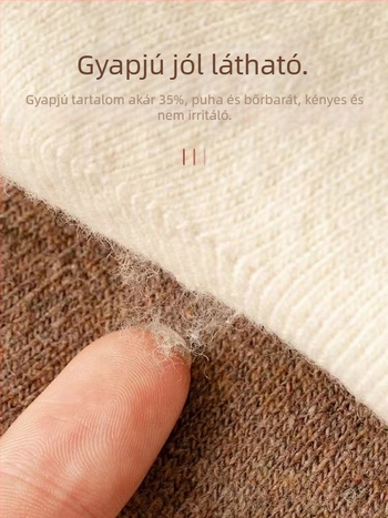 Gyerekek gyapjú zoknijai, vastag fleece-bélés, terry kötés, téli meleg, egyszínű, uniszex, 3–8 éveseknek (100–140 cm)