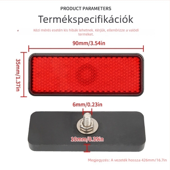 Motorkerékpár téglalap alakú LED-reflektor LED modullal, 12V, 1,5W, 3000K, 50 000 óra élettartam
