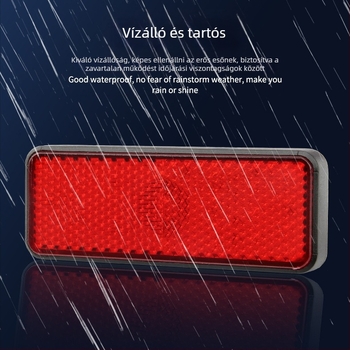 Motorkerékpár téglalap alakú LED-reflektor LED modullal, 12V, 1,5W, 3000K, 50 000 óra élettartam
