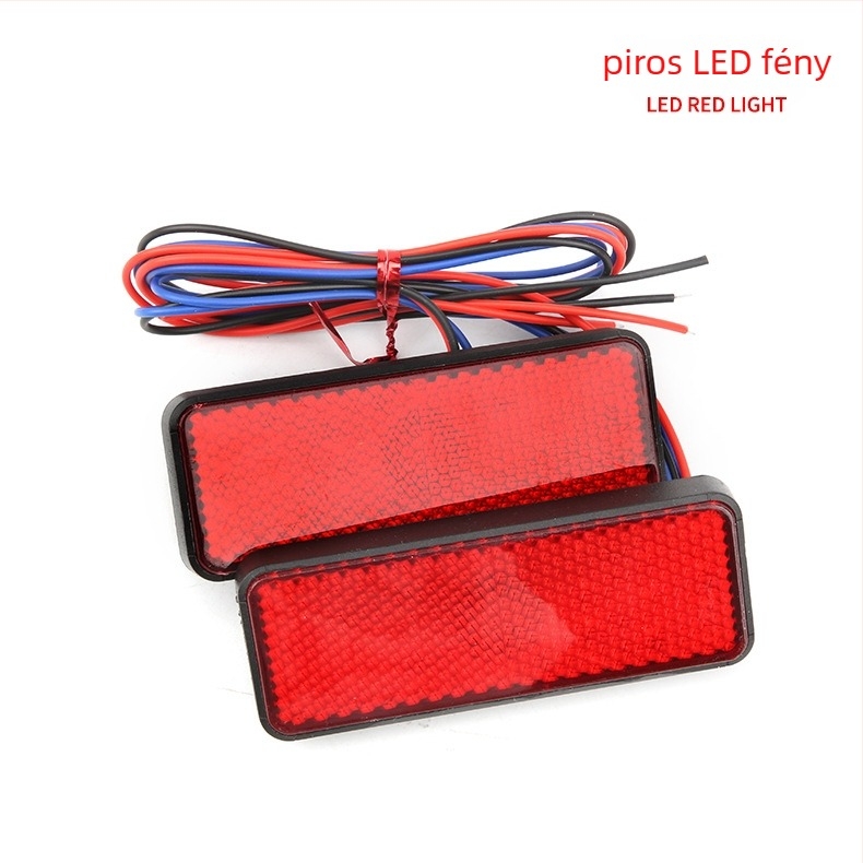 Motorkerékpár téglalap alakú LED-reflektor LED modullal, 12V, 1,5W, 3000K, 50 000 óra élettartam