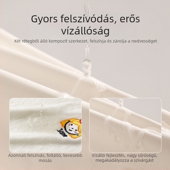 Gyermekeknek szóló arc- és szájápolási törölköző, poliészter 150D, egyszerű szövés, 80–100 g, többfunkciós törölköző.
