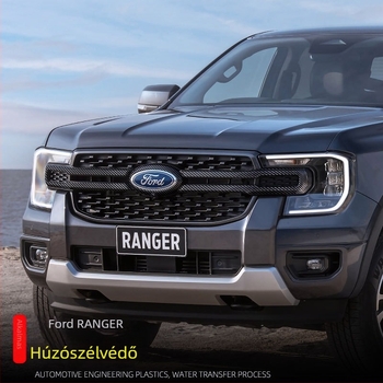 Ford Ranger elülső középső hálós díszítő szalagja — ABS műanyag, lökhárítóra szerelés, modell 23-24, alkatrész szám 23.14.09A
