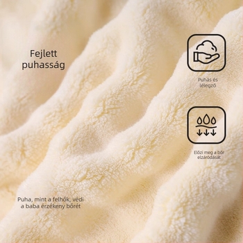 Drizzle korall fleece arctörlő gyerekeknek és babáknak, 150D Cut Velvet, 50-80 g