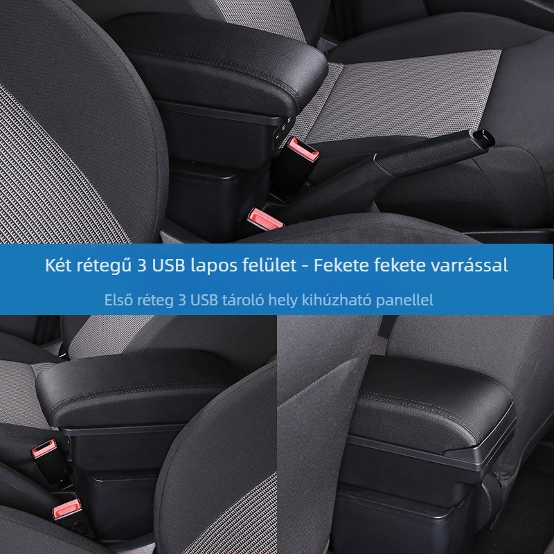 Peugeot 301 Elysee középső kartámasz doboz, műanyag, 1,8 kg, szerelési támogatás