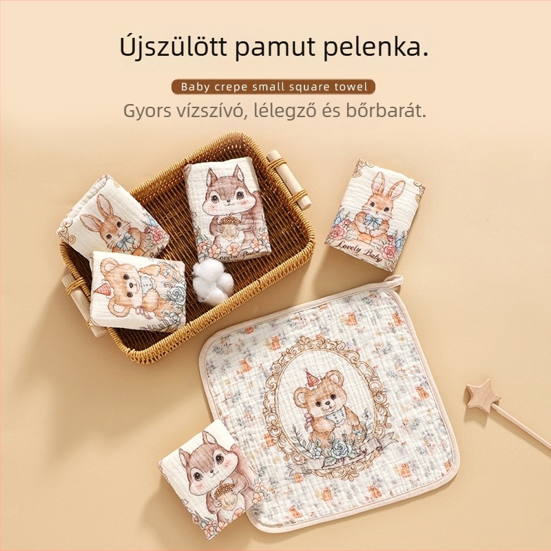 Baba arctörölköző – 100% pamut, mesefigurás minta, varrás és nyomtatás, tömeg kevesebb mint 50 g, Strong Baby