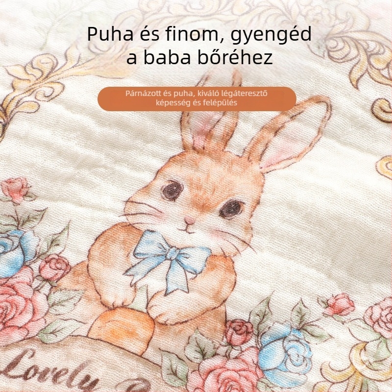 Baba arctörölköző – 100% pamut, mesefigurás minta, varrás és nyomtatás, tömeg kevesebb mint 50 g, Strong Baby