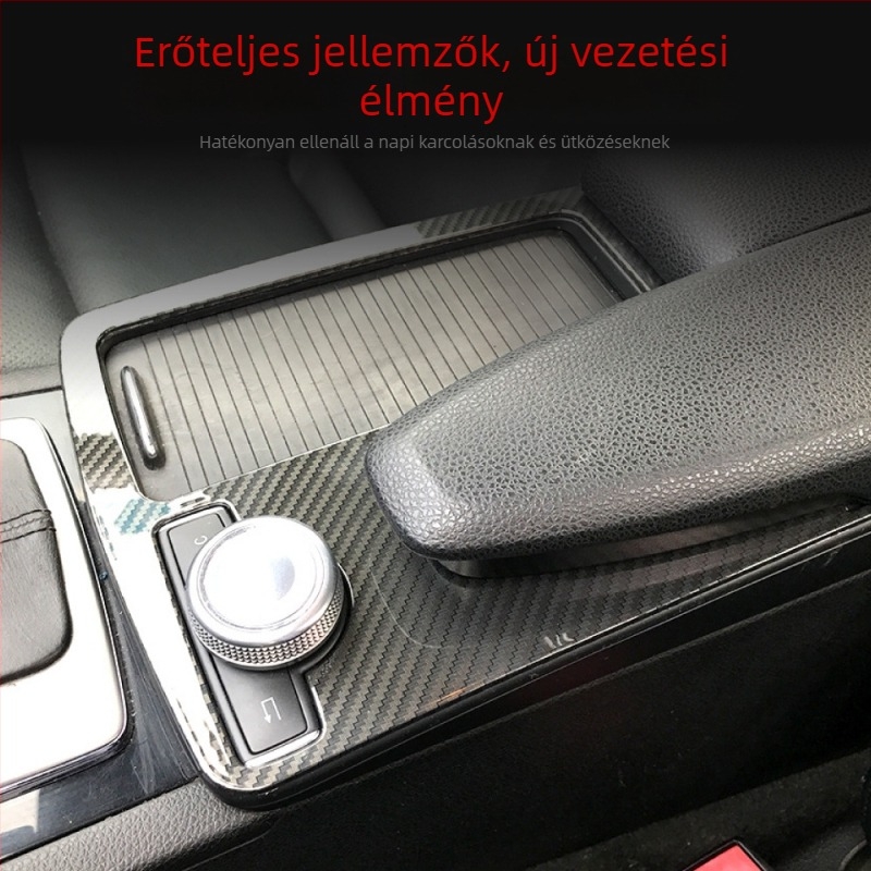Műanyag dekoratív panel a középkonzol pohártartó rekeszéhez Mercedes-Benz C-Class W204 (2008–2014) • Anyag: Műanyag • Modell: karfás doboz