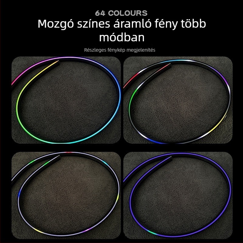 Autó belső környezeti fény — szilikon, 12V, 5W, 5A, beépítve a műszerfalba