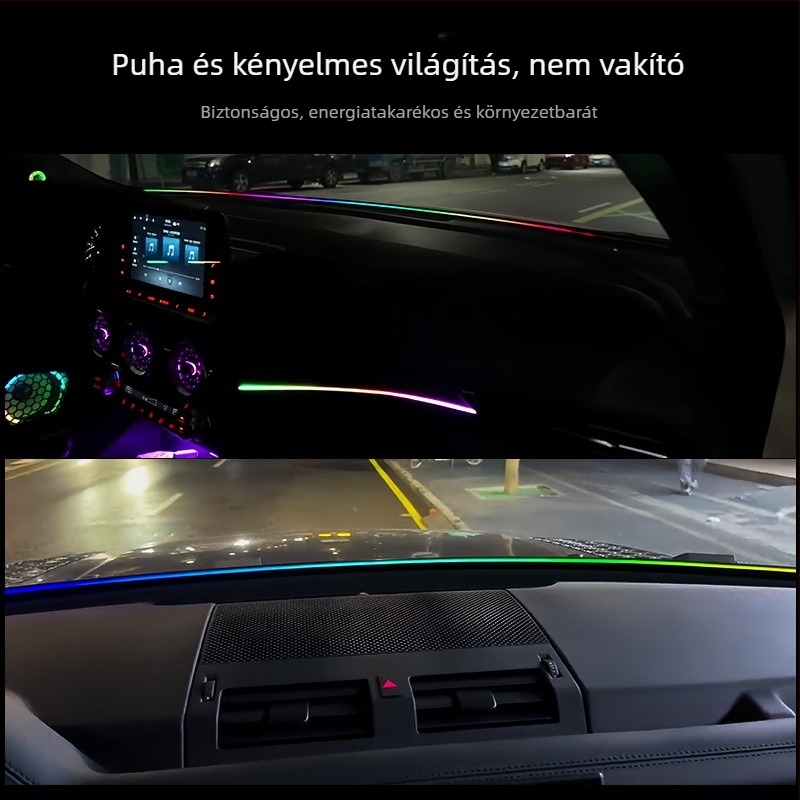 Autó belső környezeti fény — szilikon, 12V, 5W, 5A, beépítve a műszerfalba
