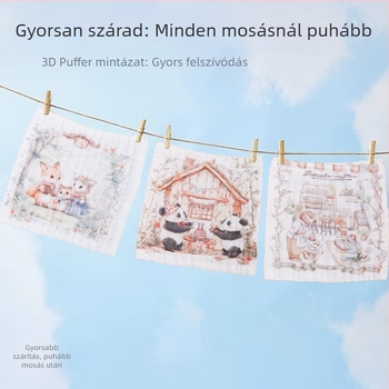 Baba törölköző tiszta pamut géz anyagból, négyszögletes, 40 g, 0–5 s nedvszívás, egyszálas géz fonal, logó nyomtatás és testreszabás elérhető