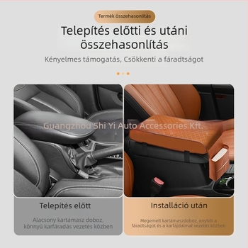 Bőr autó karfa párna, univerzális, Eleven márka