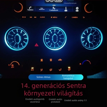 Nissan Sylphy 14. generáció belső ambient világítás – klímaberendezés szellőzőihez, vezeték nélküli alkalmazással irányítható