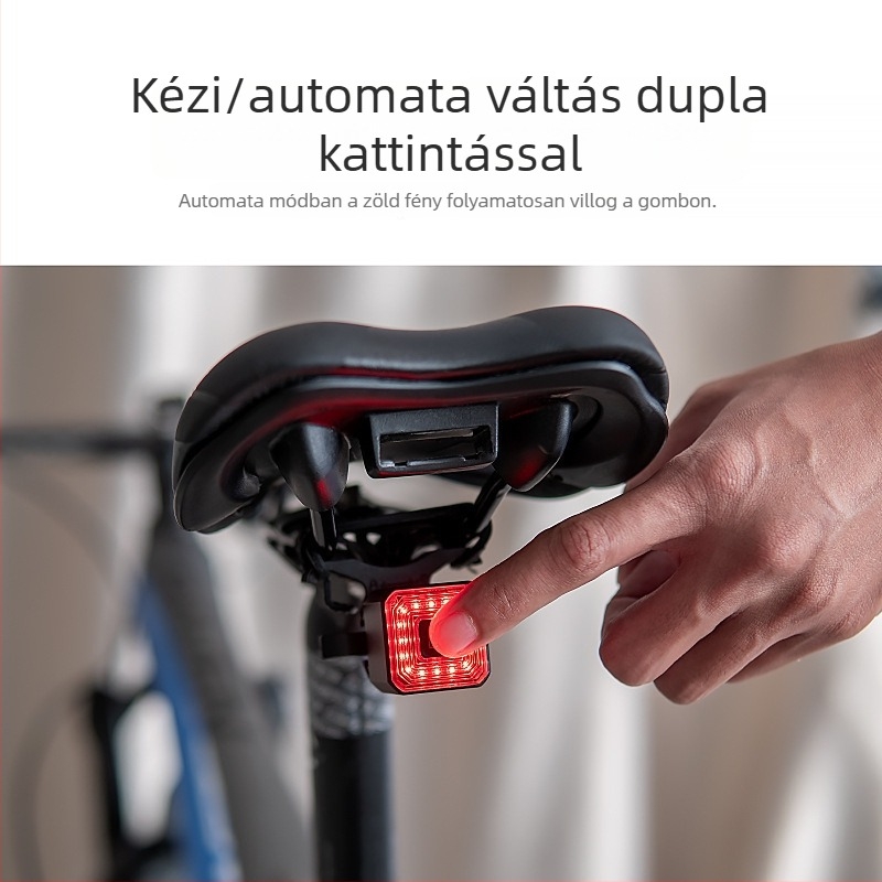 Kerékpár hátsó lámpa intelligens fékérzékelővel, USB-töltésű, hegyi és úti kerékpárokhoz