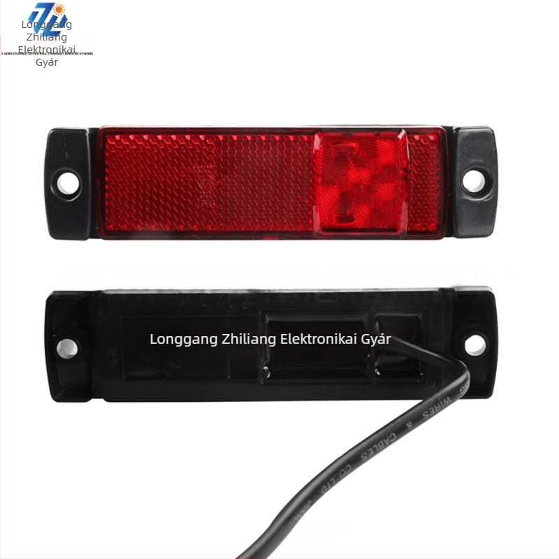 3-LED oldalsó lámpa teherautóhoz, indexjelző, vízálló, modell Zz-012, 24V, 1000 lm