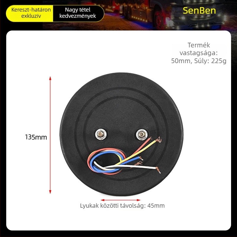 Hátulsó LED lámpa teherautókhoz – Burger Light 2, 12/24V, 5W, 5000h