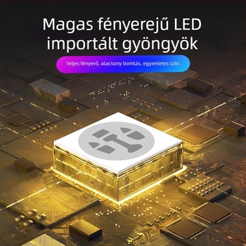 Kamion LED folyó fénycsík a hűtőmaszkra, RGB, 12V–24V, többszínű villogó és folyó fényhatás