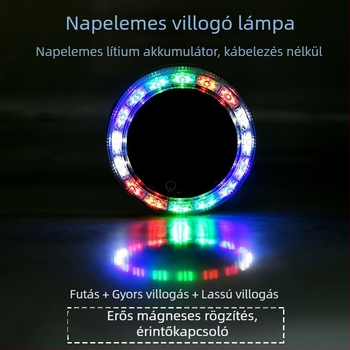 Napenergia-autó hátsó lámpa érintős, harmadik generációs, vezeték nélküli villogó hátsó lámpa, 12–24V, 600 lm, ABS ház
