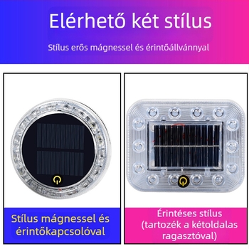 Napenergia-autó hátsó lámpa érintős, harmadik generációs, vezeték nélküli villogó hátsó lámpa, 12–24V, 600 lm, ABS ház