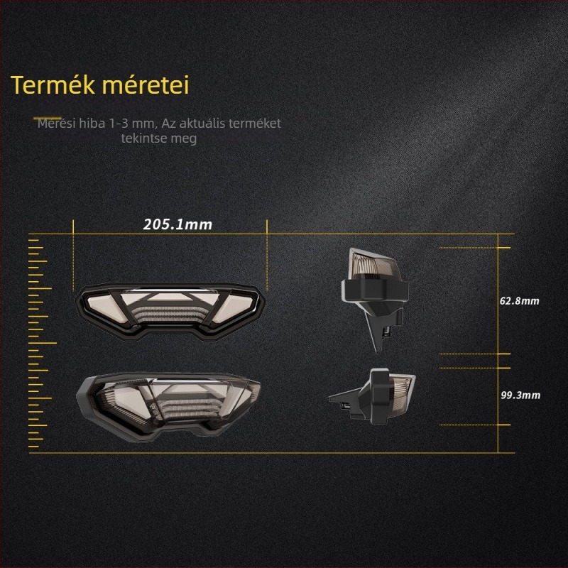 LED hátsó lámpa MS-FZ09T1416, 12V DC, PC+ABS, 30000 óra élettartam, Yamaha MT-09/MT-10 kompatibilis