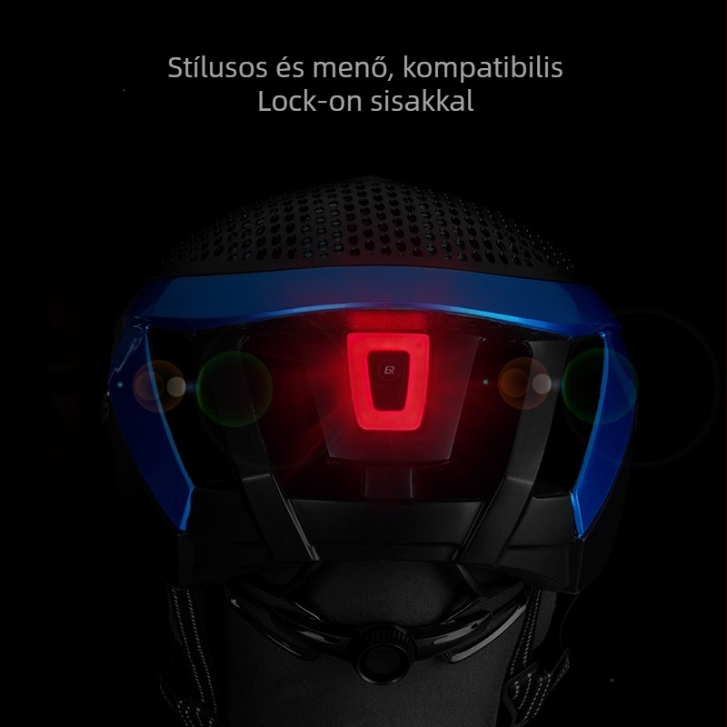 Kerékpáros sisak hátsó lámpa - USB töltés, nagy fényerő, vízálló (Márka: Brother Locke; Feldolgozás testreszabása: Igen; Licencelt magáncímke: Igen)