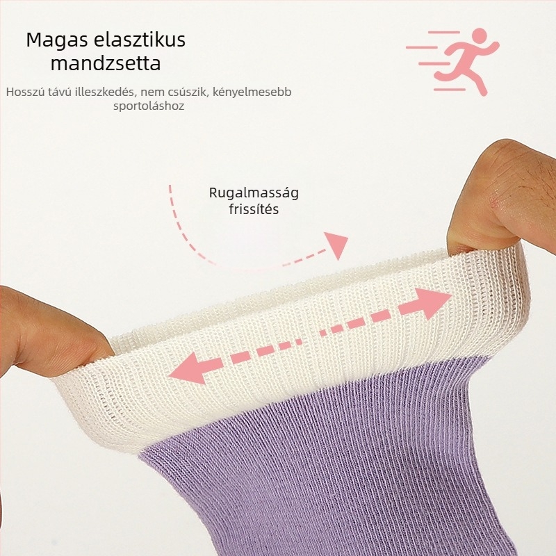 Lányoknak egyszínű zoknik, gyerekeknek középmagas sport zoknik tavasszal–ősszel, pamut zoknik