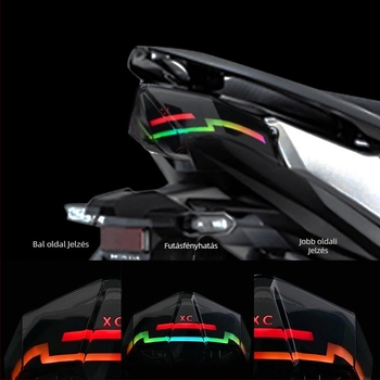 Motorkerékpár hátsó lámpa VARIO150-hoz, SPW-WD228-J, LED, 12V, 3W, fényáram 3000-5000 lm