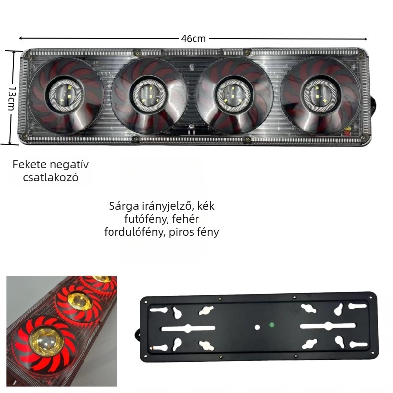 LED kamion hátsó lámpa, univerzális 24V, 29,88W, 10000 lm, élettartam 50000 óra