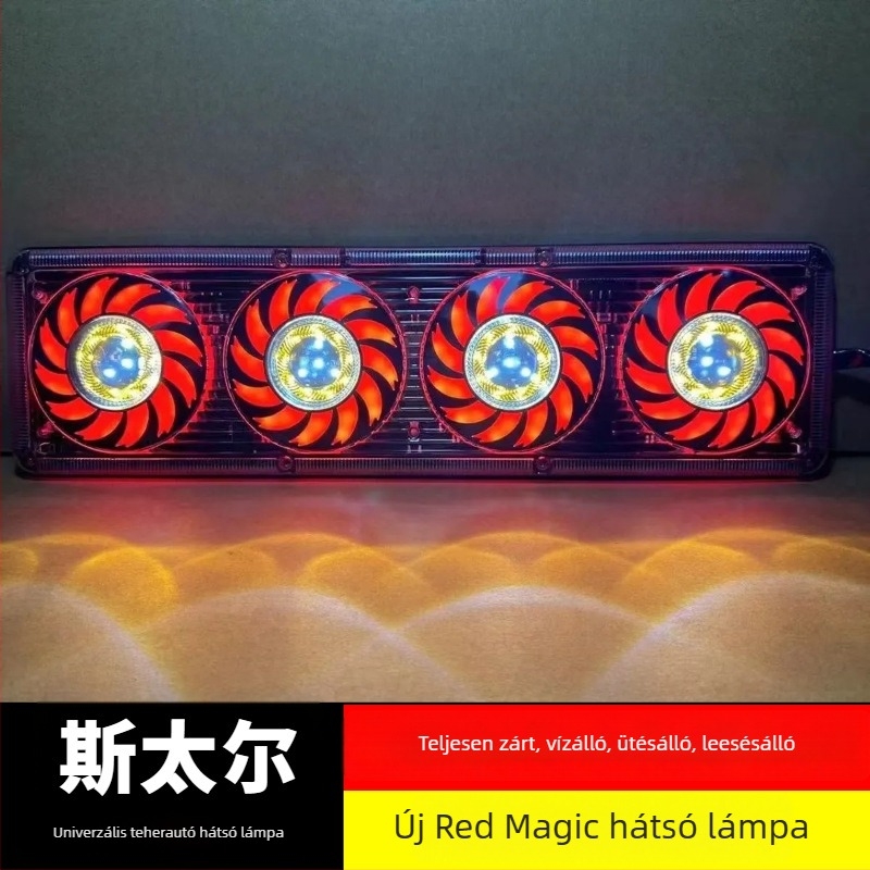 LED kamion hátsó lámpa, univerzális 24V, 29,88W, 10000 lm, élettartam 50000 óra