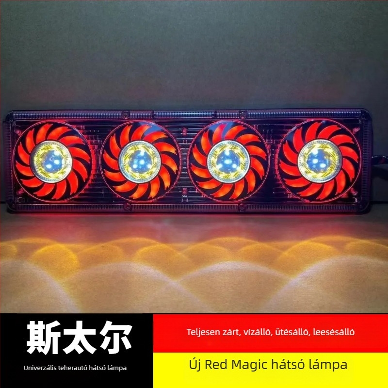 LED kamion hátsó lámpa, univerzális 24V, 29,88W, 10000 lm, élettartam 50000 óra