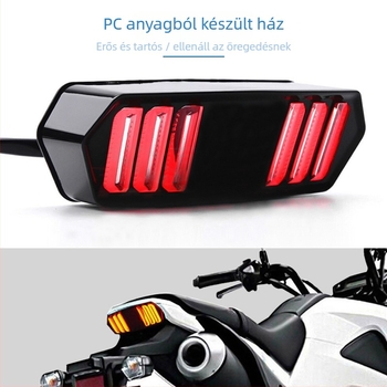 LED hátsó lámpa motorkerékpárhoz, modell jh-426, 5W, 12V, ABS