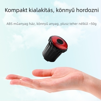 Kerékpár hátsó lámpa intelligens fékjelzővel és figyelmeztető fénnyel éjszakai bringázáshoz - ROCKBROS