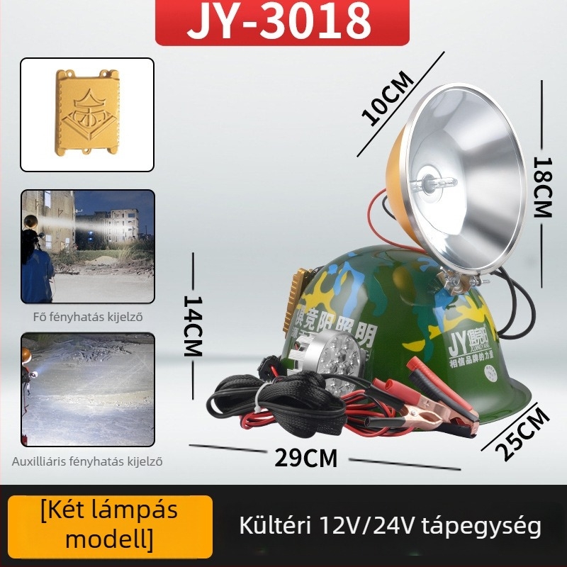 Ksenonos fényszóró külső tápellátással, 12V/24V, alumíniumötvözet test, 35–220W, hatótáv 200–500m