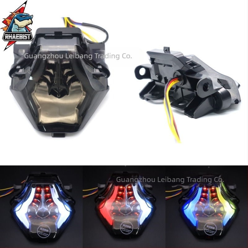 Motorkerékpár LED hátsó lámpa – Modell RBNWD-021, 12V DC, LED fényvezető, univerzális kompatibilitás