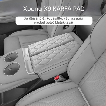 Bőr kartámasz párna és könyökvédő Xiaopeng X9-hez – központi konzol felújítás, kopás elleni védelem