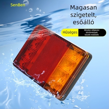 LED hátsó lámpa teherautók, utánfutók és RV-k számára – 8-LED modell; 12-24V DC; 30W; 9800 lm