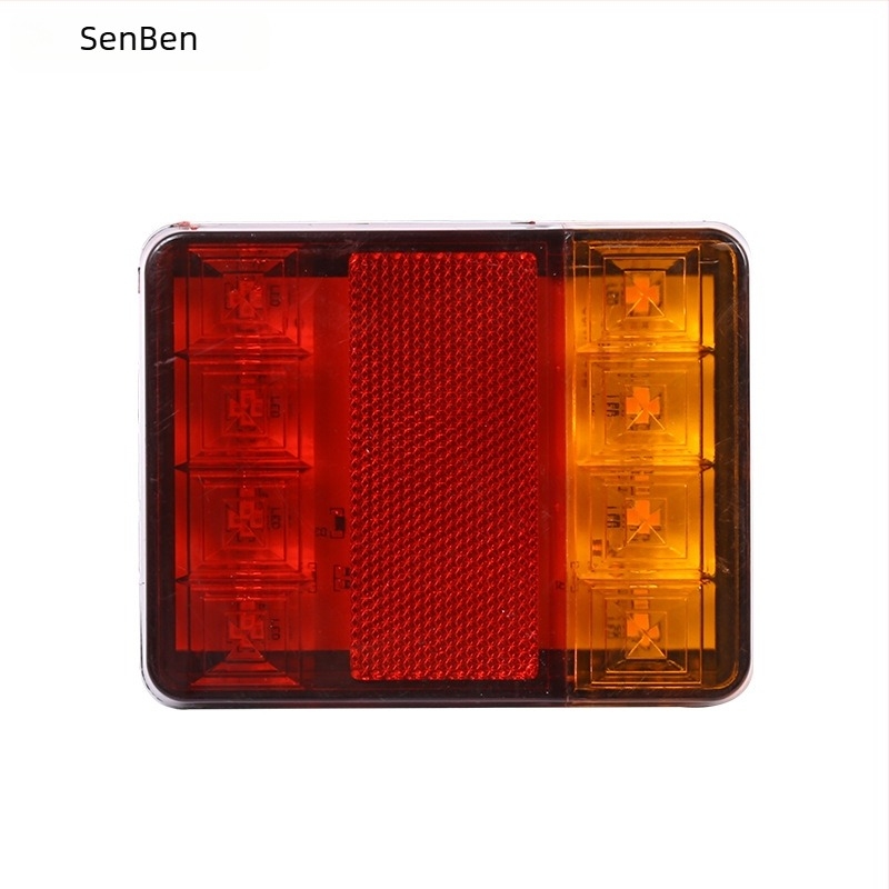 LED hátsó lámpa teherautók, utánfutók és RV-k számára – 8-LED modell; 12-24V DC; 30W; 9800 lm