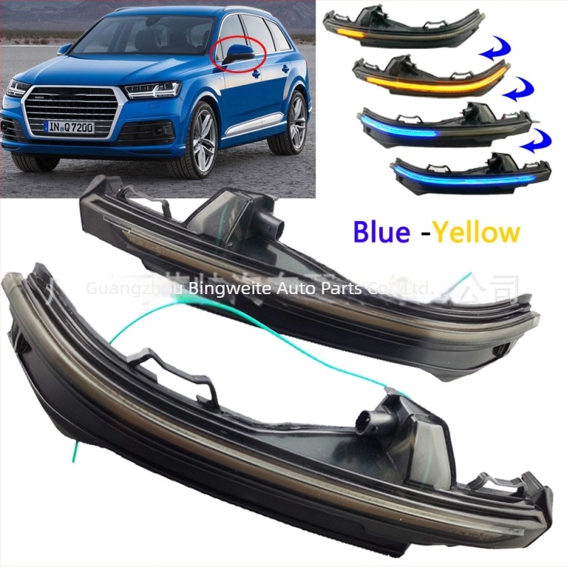 Audi Q5 FY/Q7 4M számára LED irányjelző a hátsó tükörön, dinamikus áramlással, 12V, ABS, Márka BINGWFPT