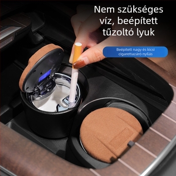 Mercedes-Benz autó hamutartó éjjeli világítással, belső kiegészítő a S‑osztály számára (Model YGGSD-3326, Fém, Gravírozás)